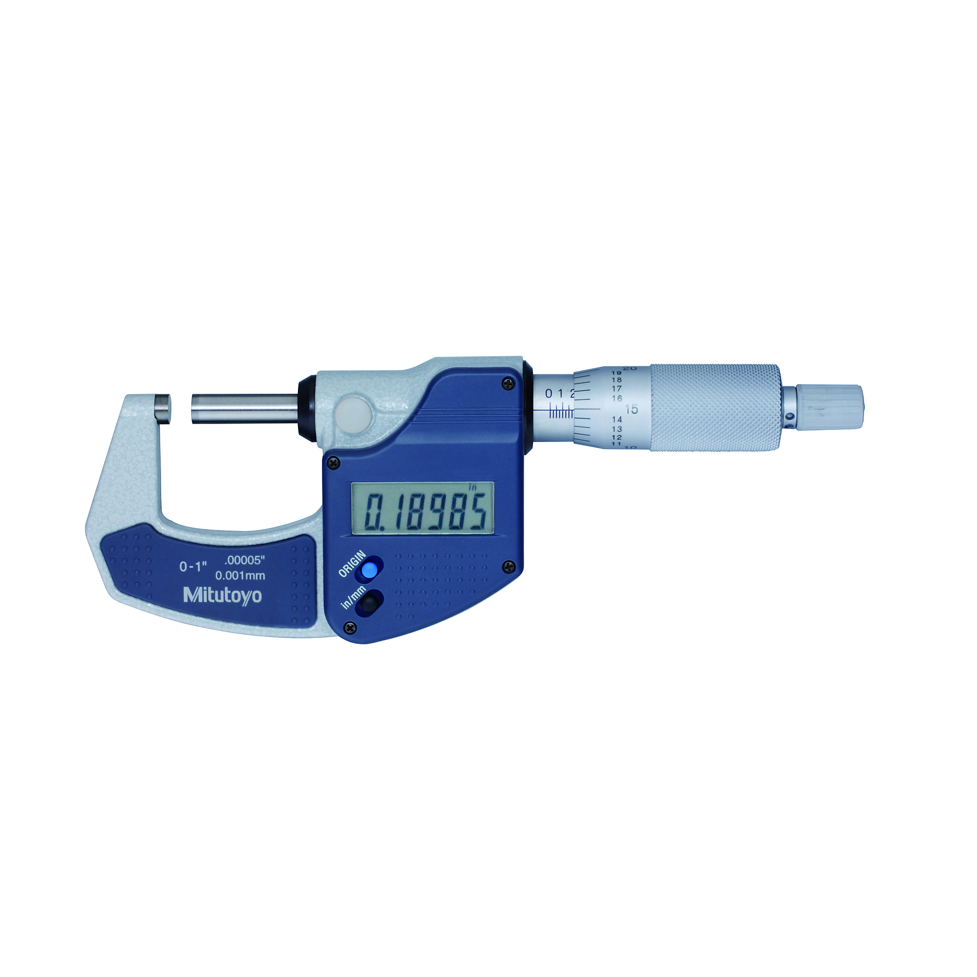 Mitutoyo Digimatic Lite Outside Micrometer - 1in. Capacity, Ratchet Stop, Model# 293-831-30